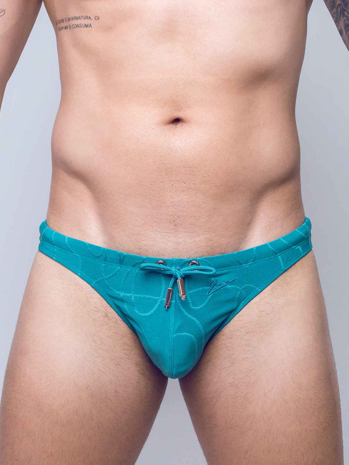 2EROS RIPPLE TEXTURED SWIM THONG GREEN - FullKit.com