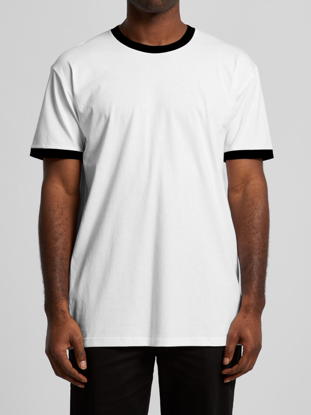 AS COLOUR STAPLE RINGER TEE BLACK - Fullkit.com