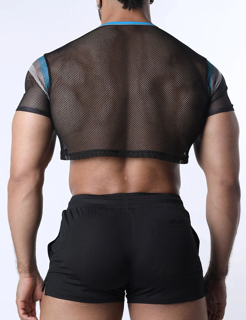 Cellblock13 Chain Reaction Crop Top Blue - Fullkit.com