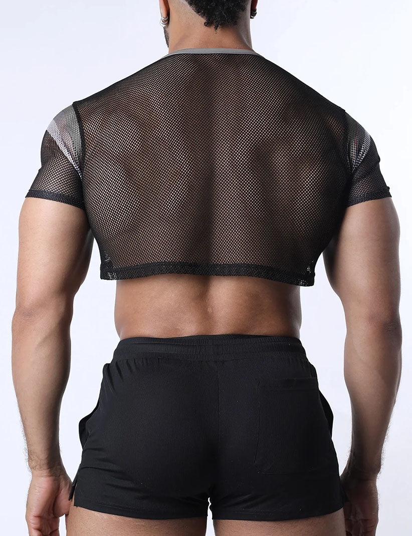 Cellblock13 Chain Reaction Crop Top Gray - Fullkit.com