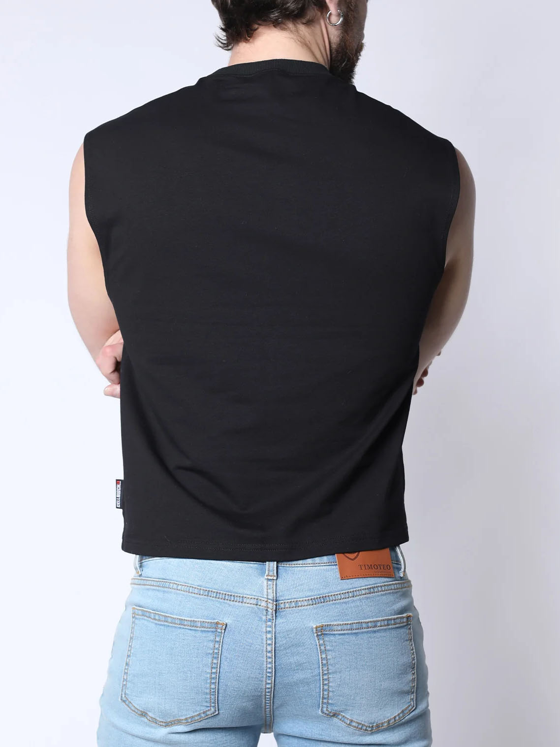 CB13 Sport Cropped Muscle Tank Black - FULLKIT.COM