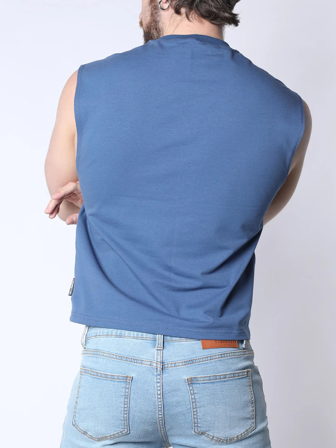 CB13 Sport Cropped Muscle Tank BLUE - FULLKIT.COM