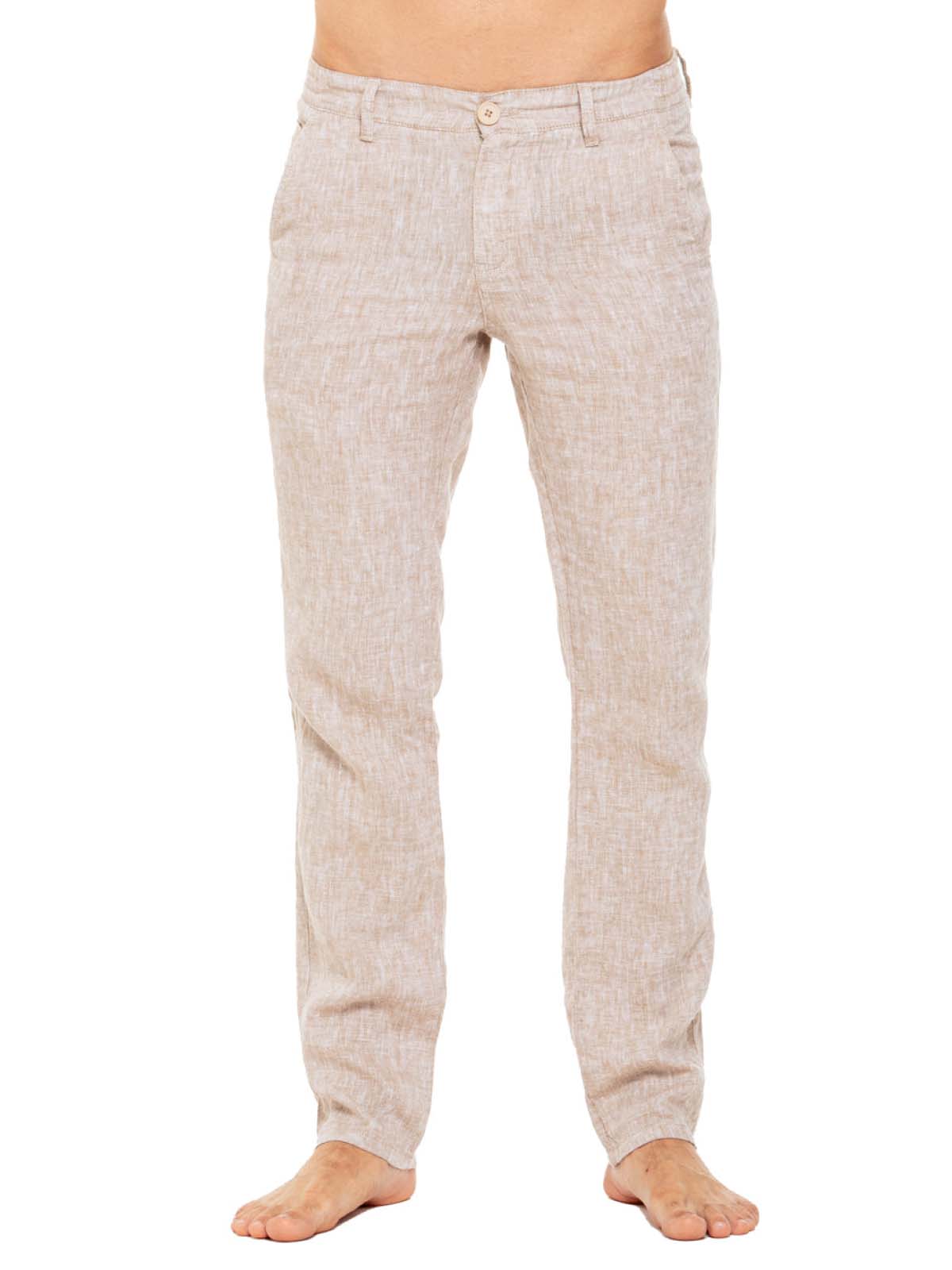 Eight X Slim Fit Linen Pant Beige - fullkit.com