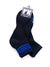FK SPORT ANKLE SOCK 2 PACK BLACK BLUE STRIPE SOLID BLACK - FullKit.com