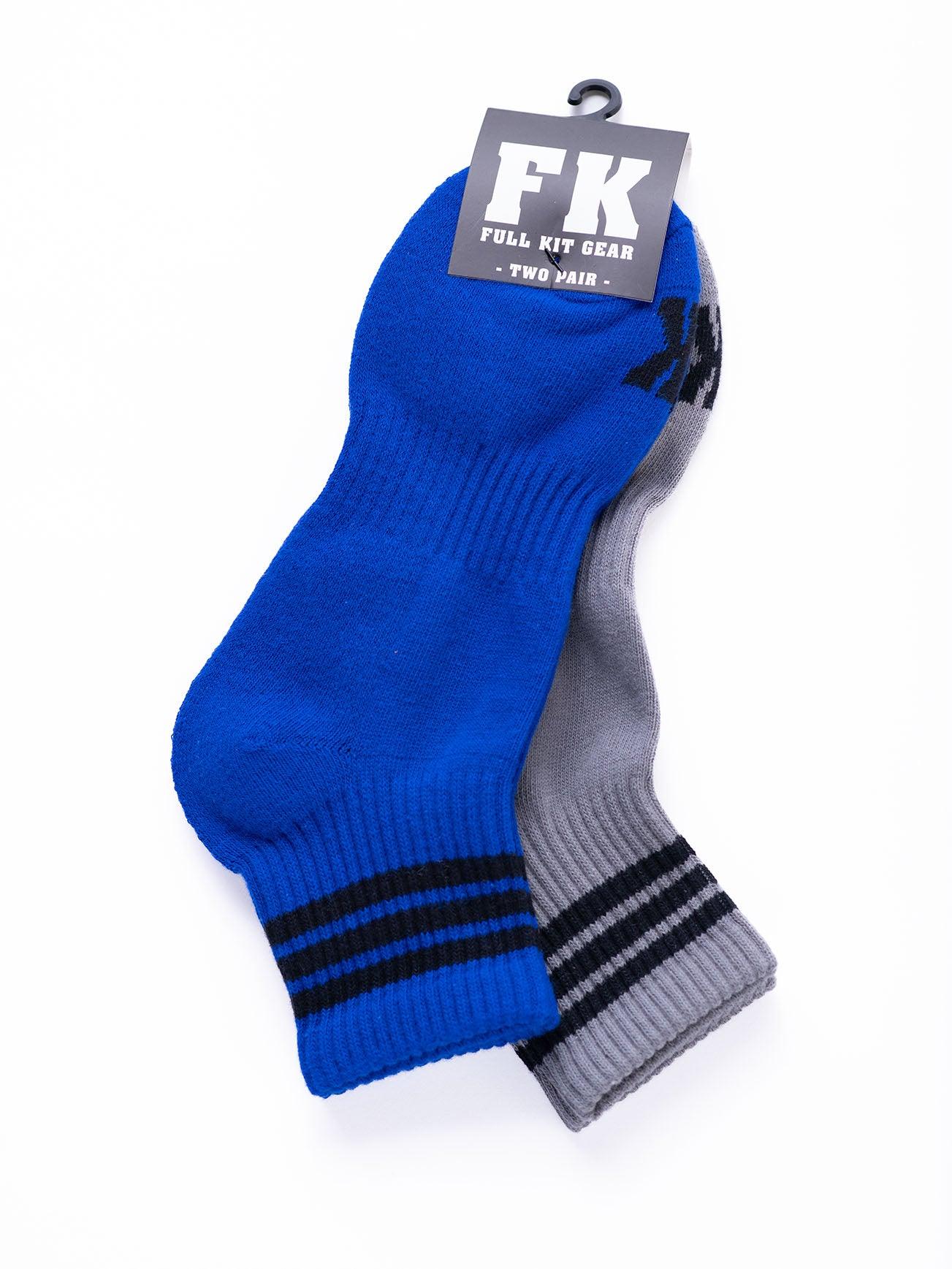 FK SPORT ANKLE SOCK 2 PACK COBALT CHARCOAL - FullKit.com