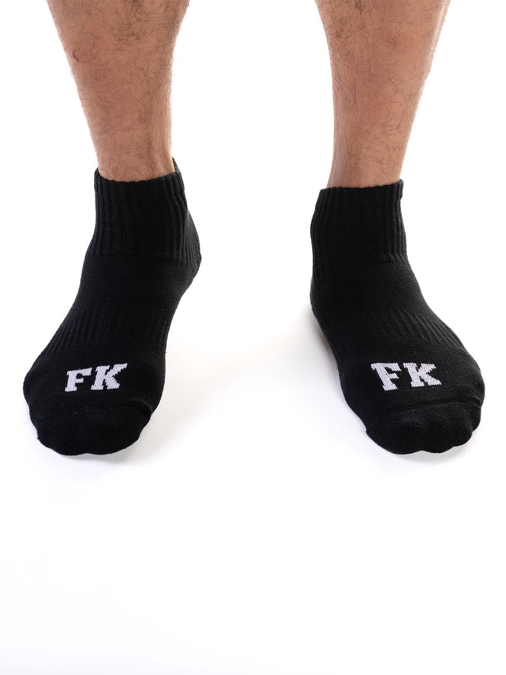FK SPORT ANKLE SOCK 2 PACK SOLID BLACK SOLID WHITE - FullKit.com