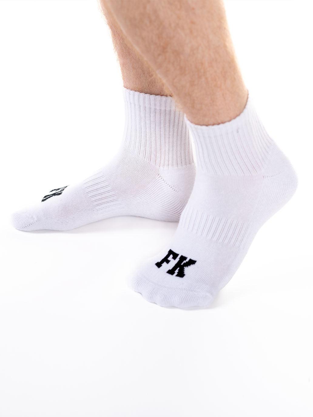 FK SPORT ANKLE SOCK 2 PACK SOLID BLACK SOLID WHITE - FullKit.com