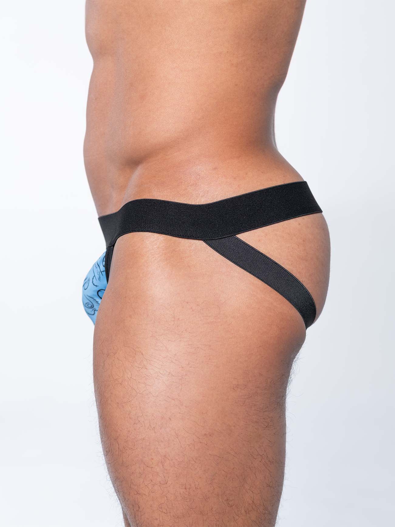 FK SPORT PENIS PRINT JOCK, BLUE/BLACK - FullKit.com