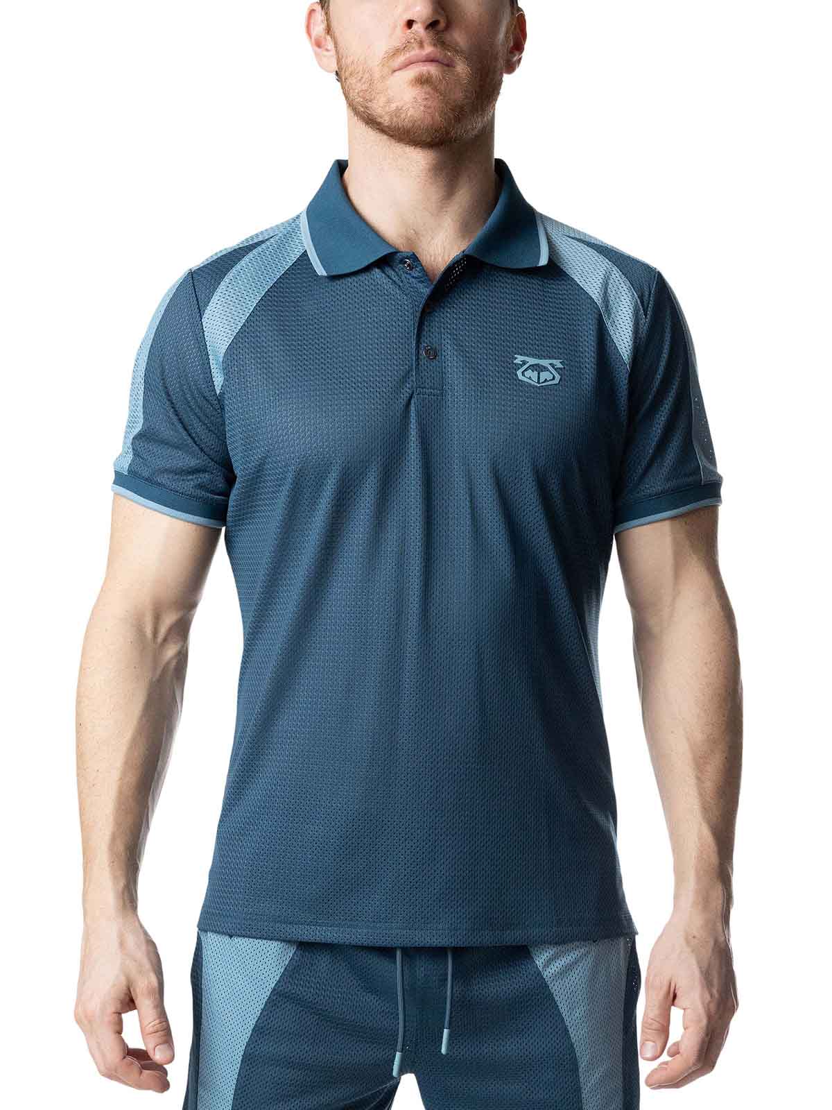 Nasty Pig Stride Polo Dark Teal Light Teal - Fullkit.com