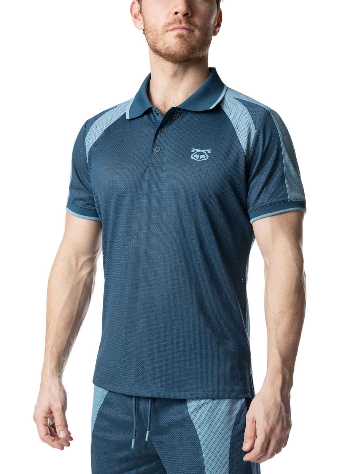 Nasty Pig Stride Polo Dark Teal Light Teal - Fullkit.com