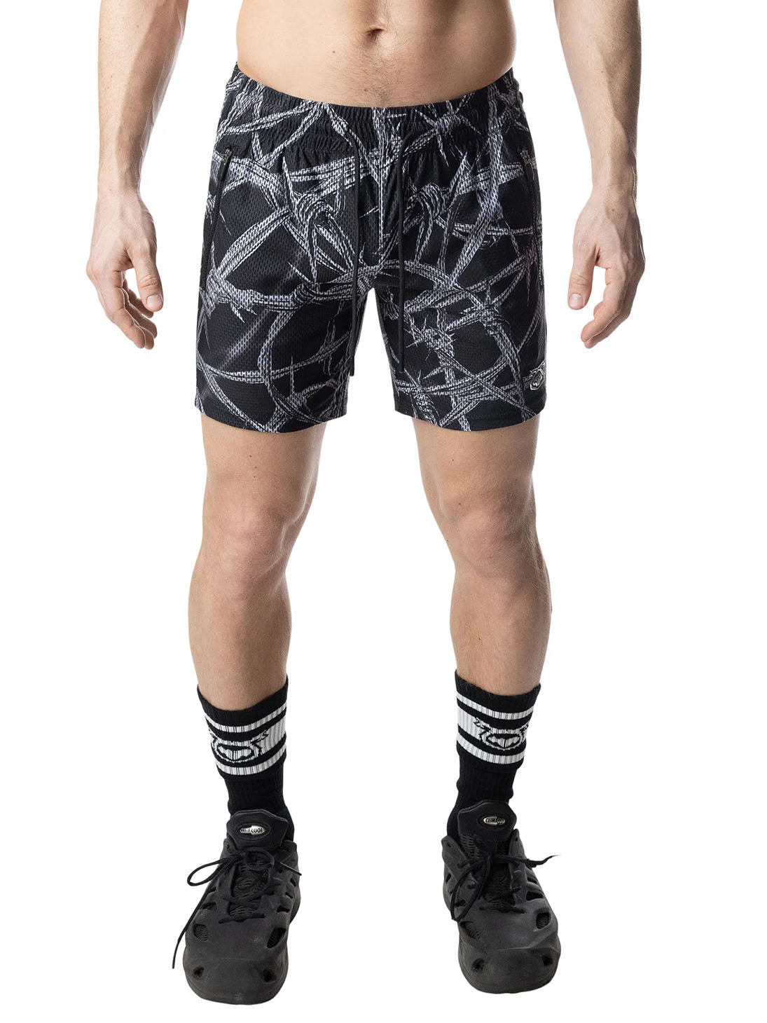Nasty Pig Barbed Wire Rugby Short Black - Fullkit.com