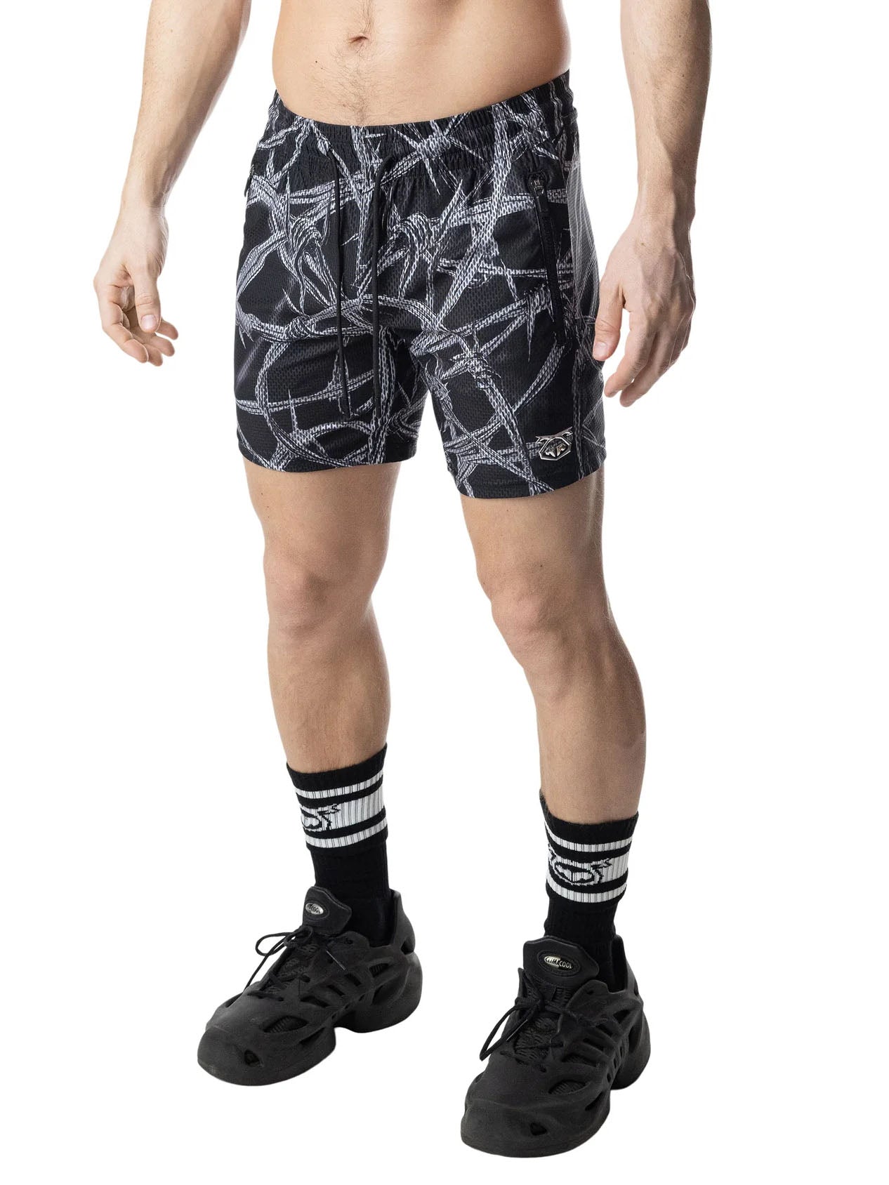 Nasty Pig Barbed Wire Rugby Short Black - Fullkit.com
