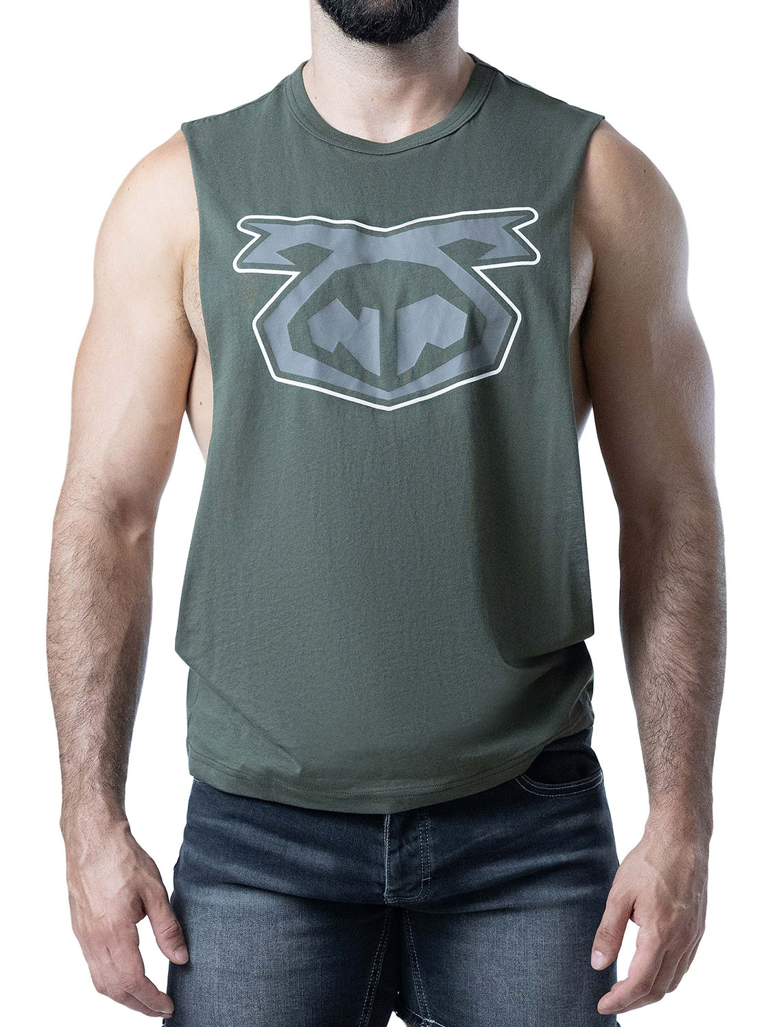 Nasty Pig Brandmark Shredder Tank Top 3.0 Army Green Shark Grey White - Fullkit.com