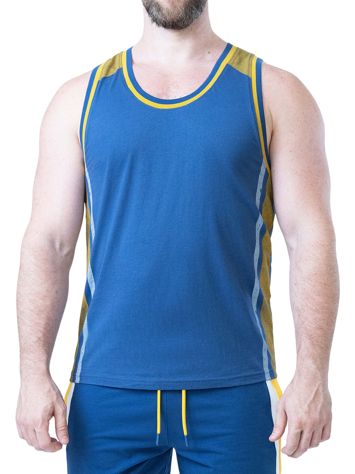 Nasty Pig Deadlift Tank Top Cadet Blue Goldenrod White - Fullkit.com