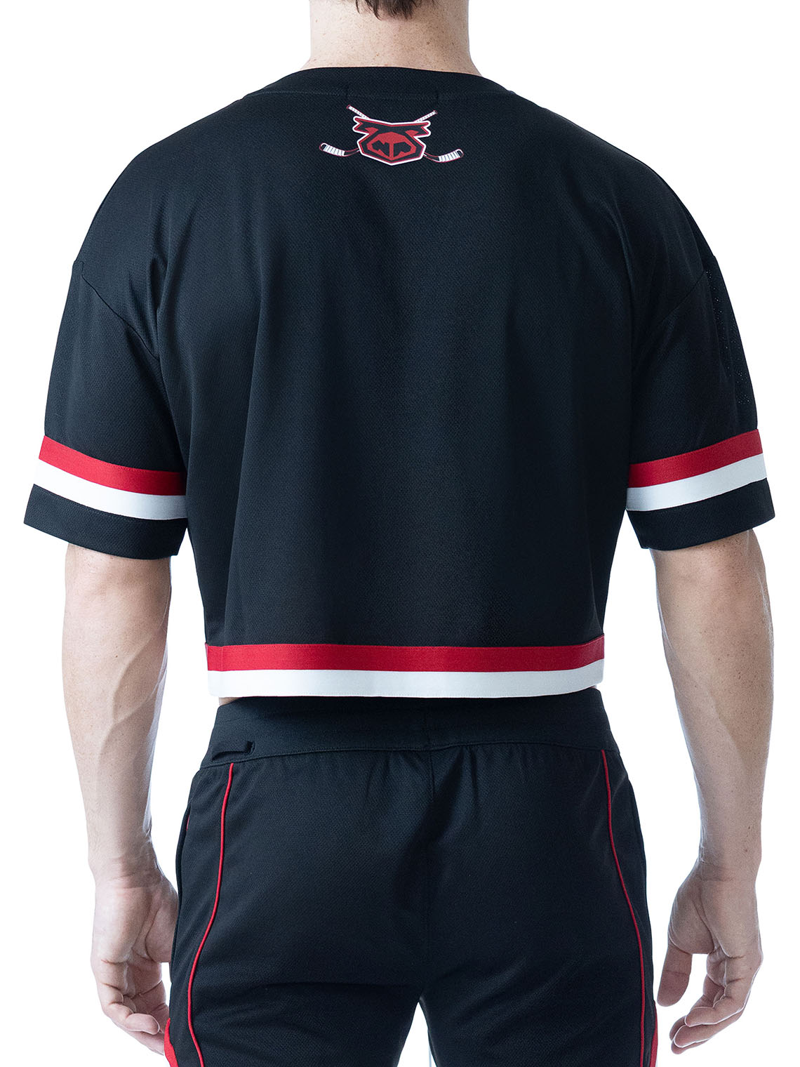 Nasty Pig Face Off Hockey Jersey Black System Red White - Fullkit.com