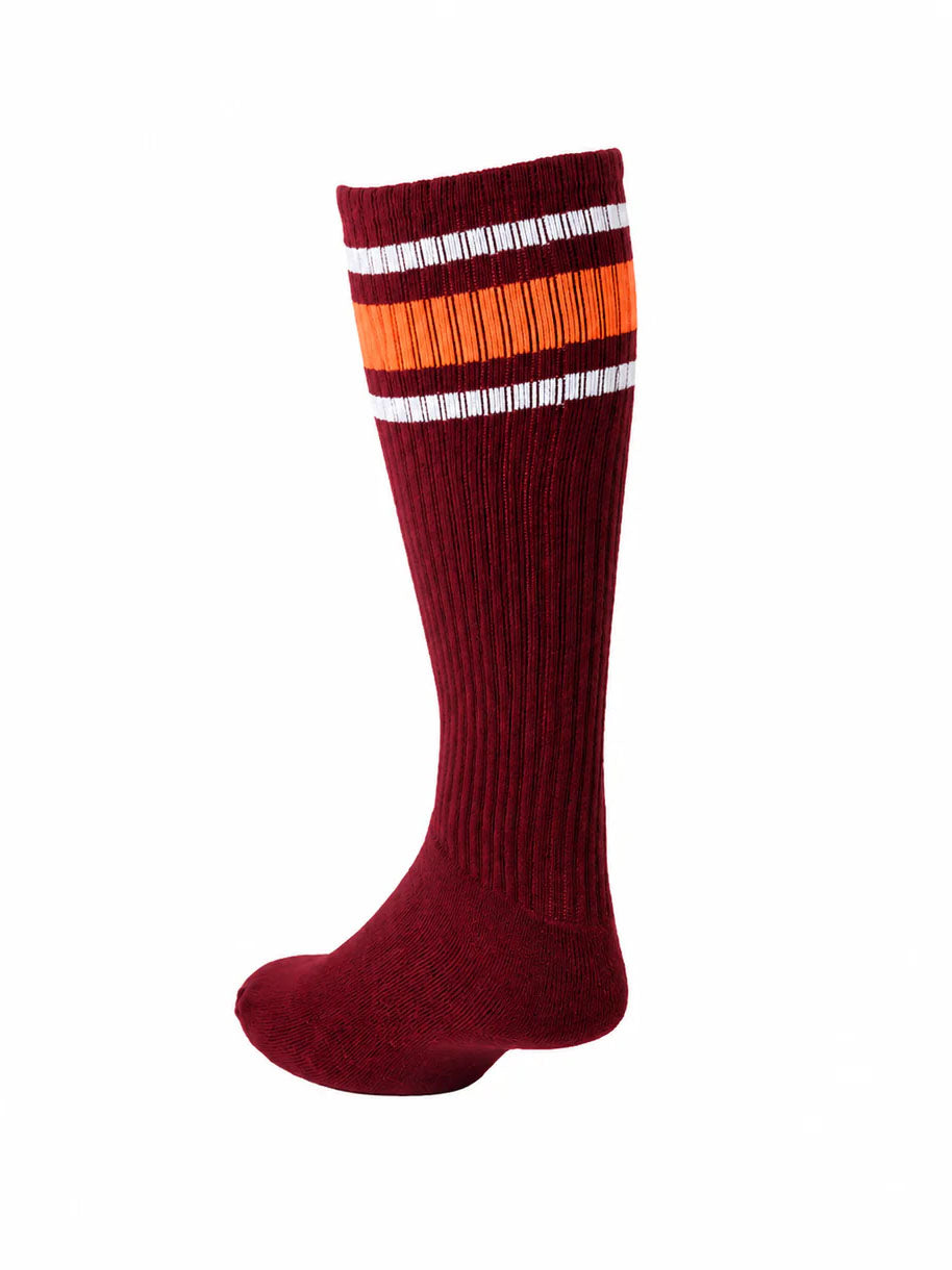Nasty Pig Hook'd Up Sock 3.0 Burgundy Vibrant Orange - Fullkit.com