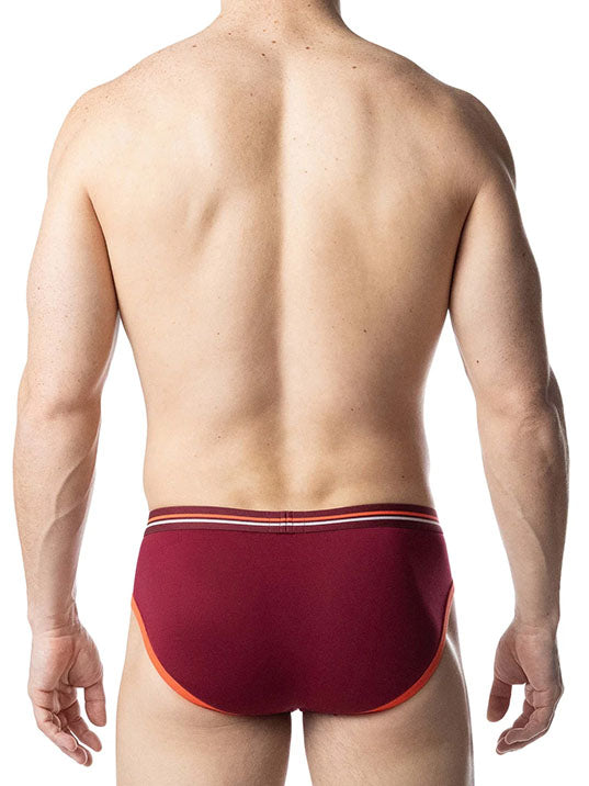 Nasty Pig Rival Classic Brief Burgundy Vibrant Orange White - Fullkit.com