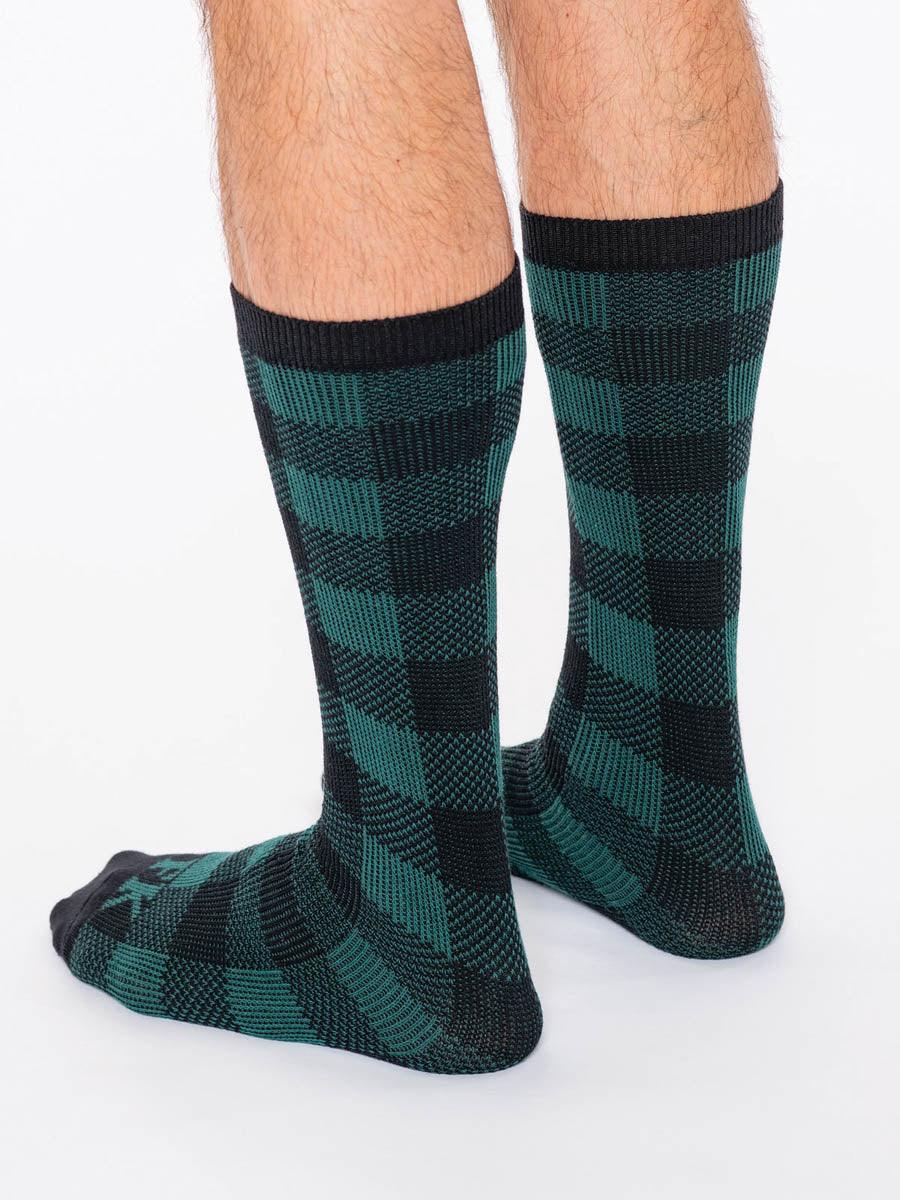 FK SPORT HIGH CALF PLAID SOCK GREEN - FullKit.com