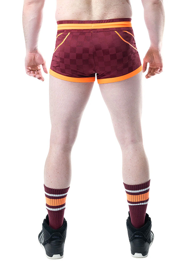 Rival Trunk Short Burgundy Vibrant Orange - Fullkit.com