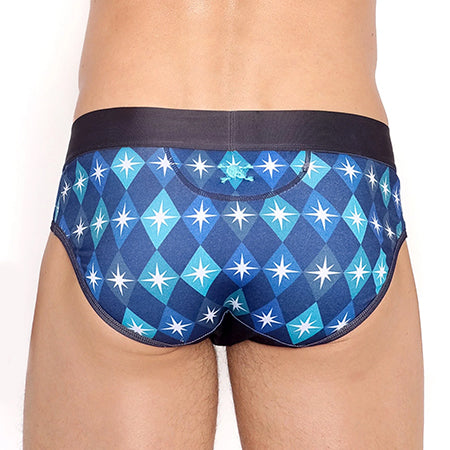 SKULL AND BONES RETRO STAR GEO BLUE BRIEF - FullKit.com