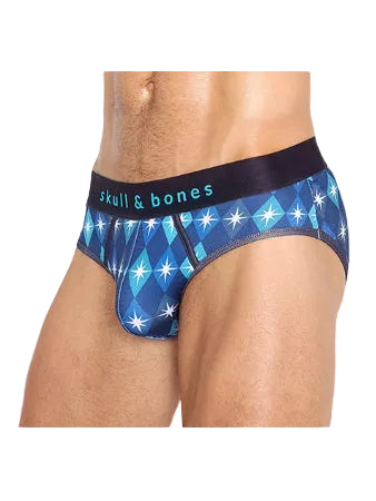 SKULL AND BONES RETRO STAR GEO BLUE BRIEF - FullKit.com