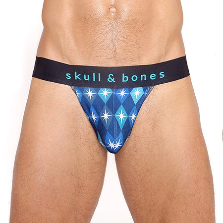 SKULL AND BONES RETRO STAR GEO BLUE JOCK - FullKit.com