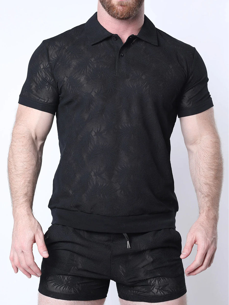 TIMOTEO AMALFI RESORT POLO SHIRT BLACK - Fullkit.com