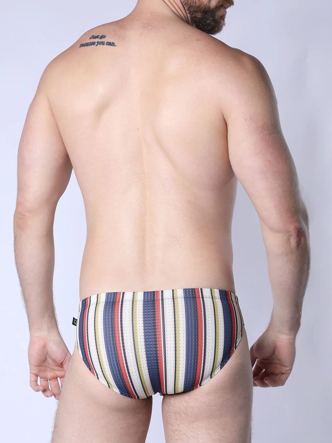 Timoteo Balboa Swim Brief Tan Stripes - Fullkit.com