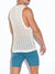 code 22 knitted stripe tank top off white - fullkit.com