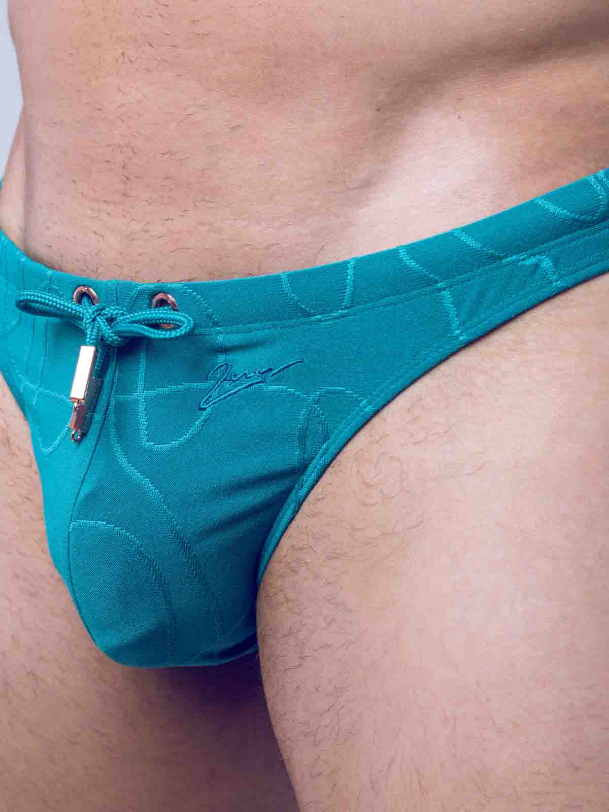 2EROS RIPPLE TEXTURED SWIM THONG GREEN - FullKit.com