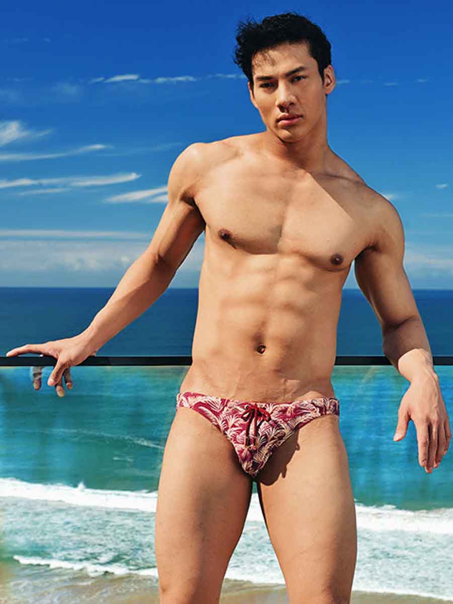 2EROS CORAL HAWAIIAN NIGHT SWIM BRIEF TAWNEY PORT - FullKit.com