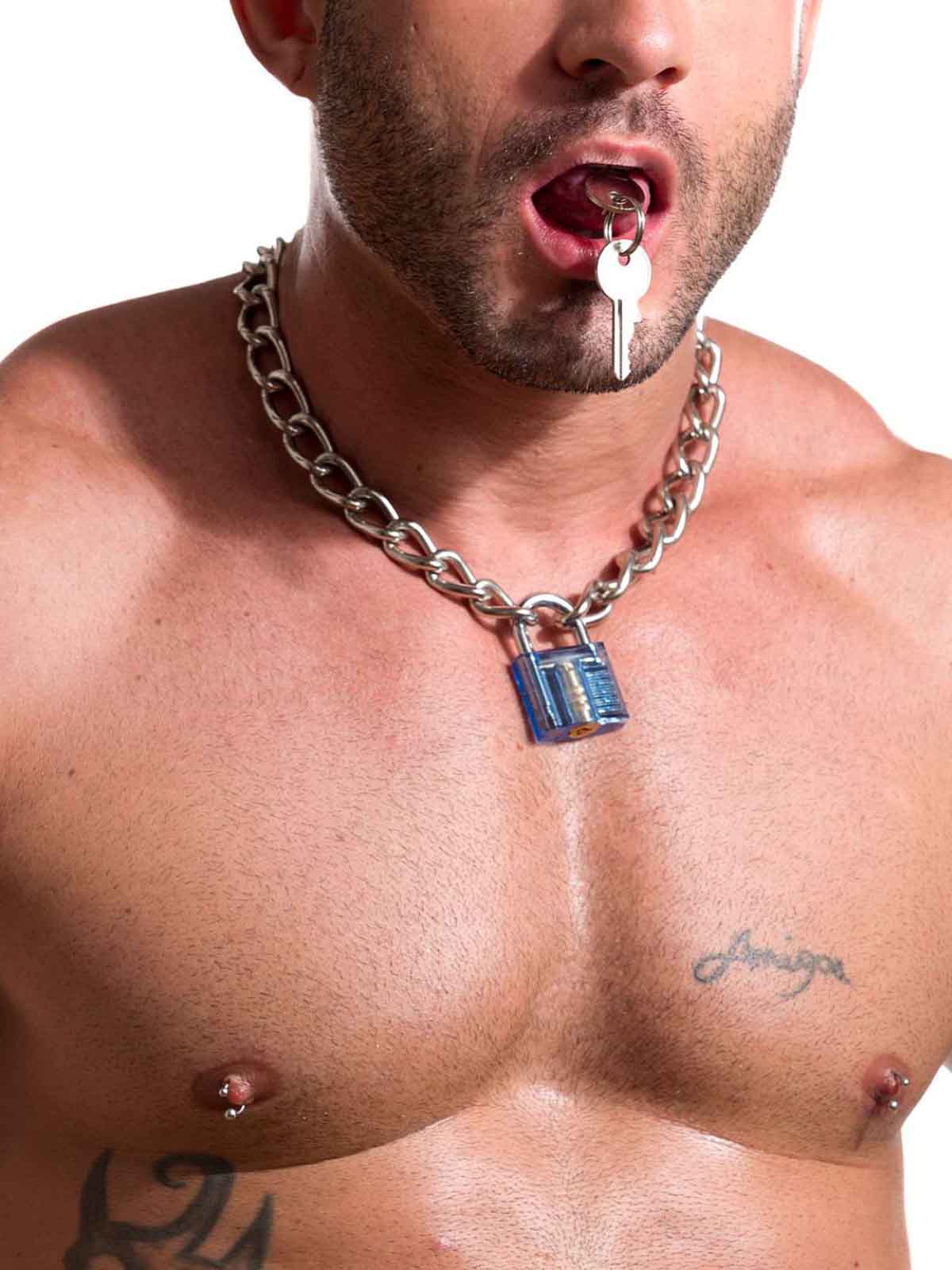 SLAVE CHAIN WITH BLUE LOCK  - FullKit.com