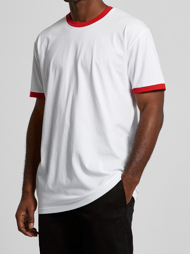 AS COLOUR RINGER TEE RED - Fullkit.com