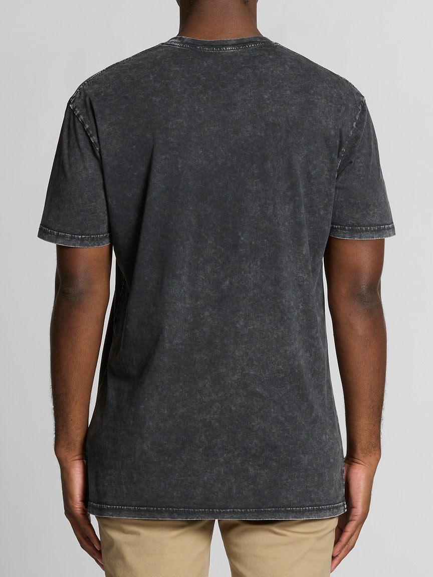 AS COLOUR STONE WASH STAPLE TEE BLACK STONE - FULLKIT.COM