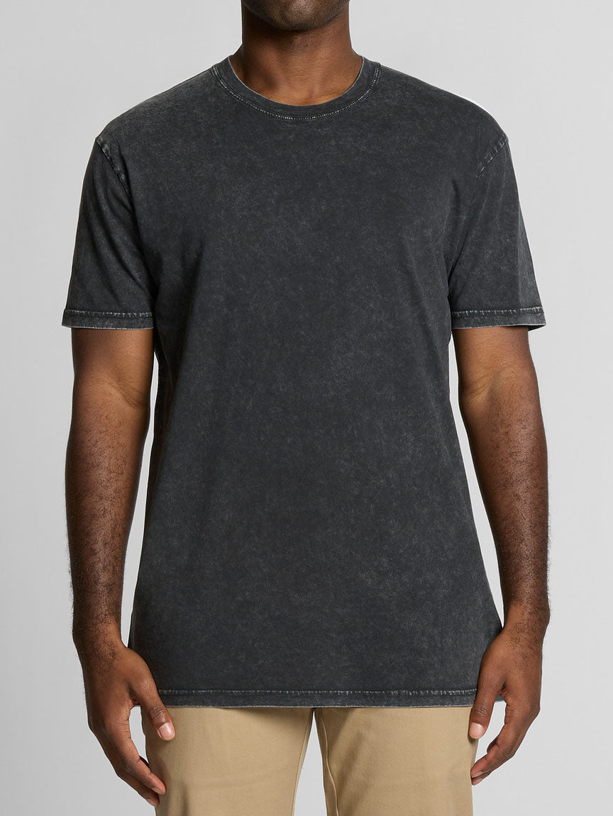 AS COLOUR STONE WASH STAPLE TEE BLACK STONE - FULLKIT.COM