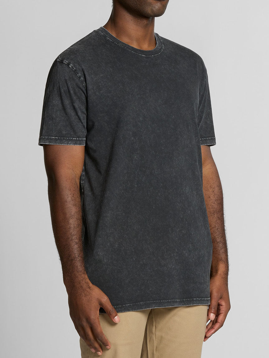AS COLOUR STONE WASH STAPLE TEE BLACK STONE - FULLKIT.COM