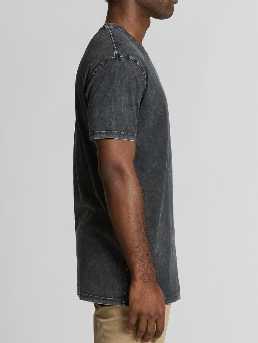 AS COLOUR STONE WASH STAPLE TEE BLACK STONE - FULLKIT.COM