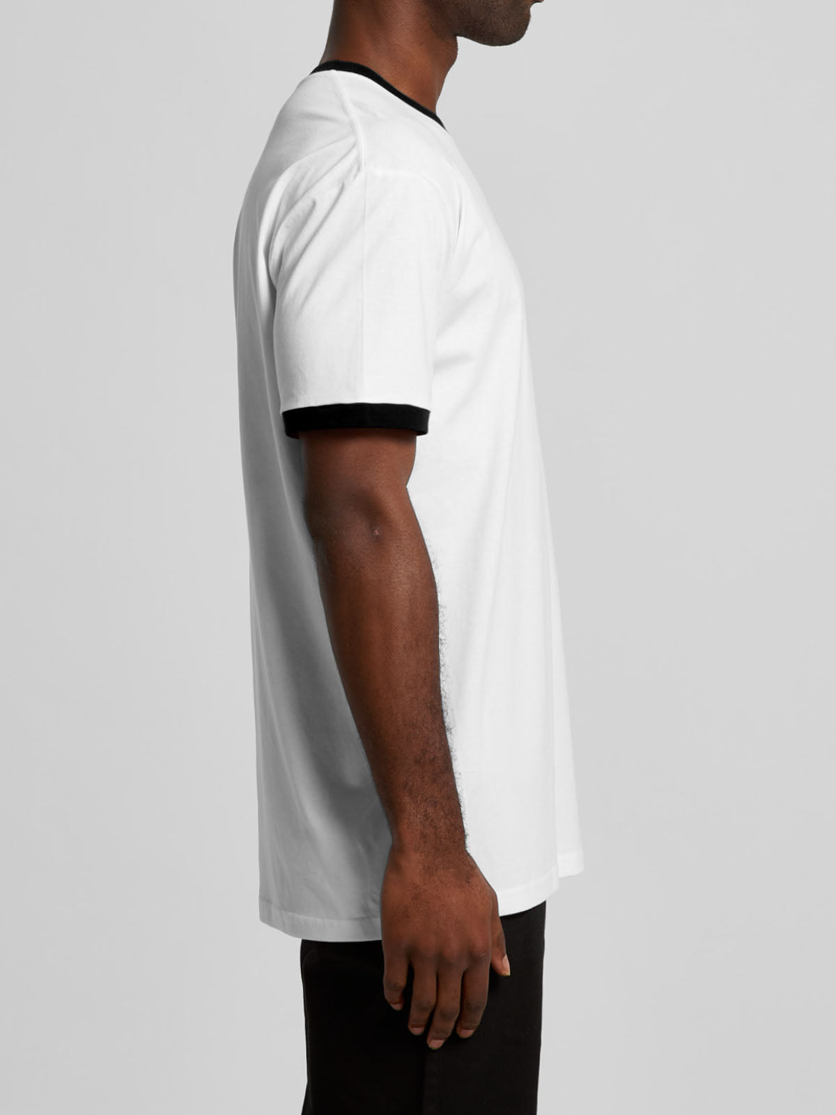 AS COLOUR STAPLE RINGER TEE BLACK - Fullkit.com