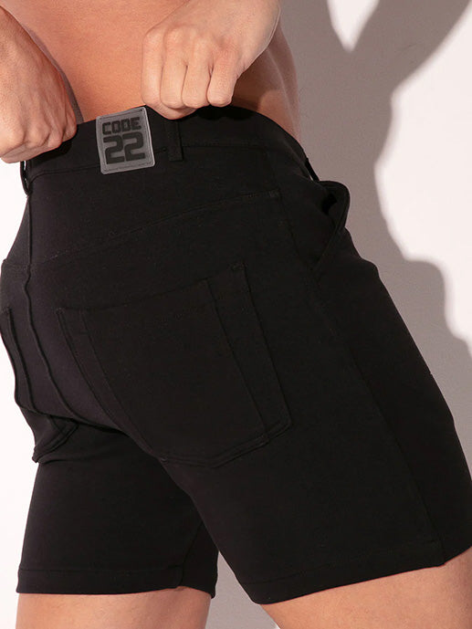 CODE 22 ICONIC BERMUDA SHORT BLACK - FULLKIT.COM