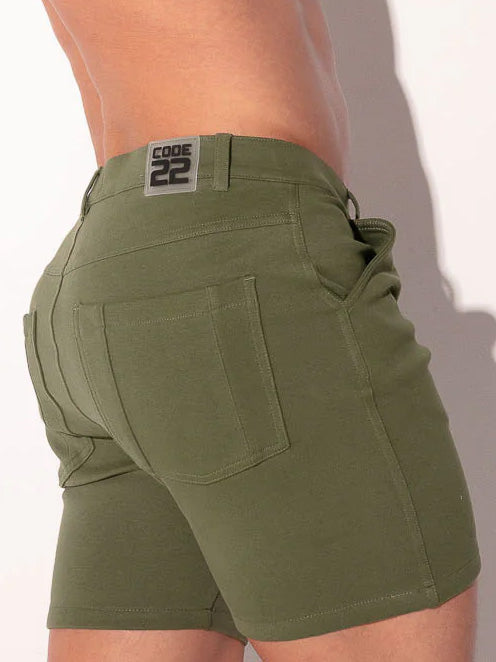 CODE 22 ICONIC BERMUDA SHORT KHAKI - FULLKIT.COM