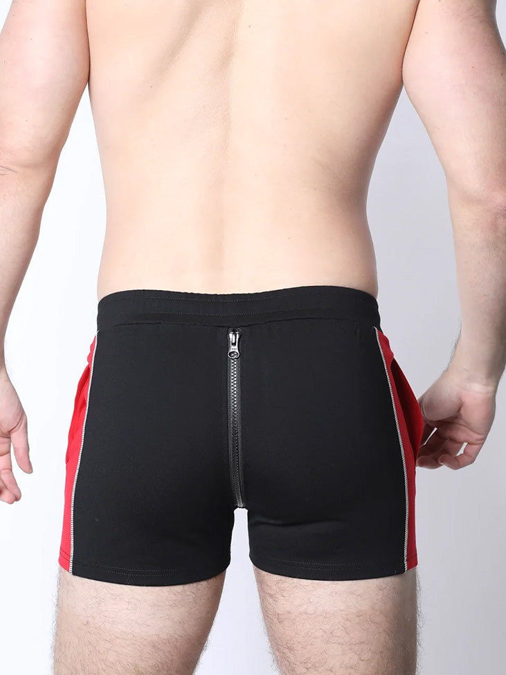 Cellblock13 Field Goal Zipper Short Red - Fullkit.com