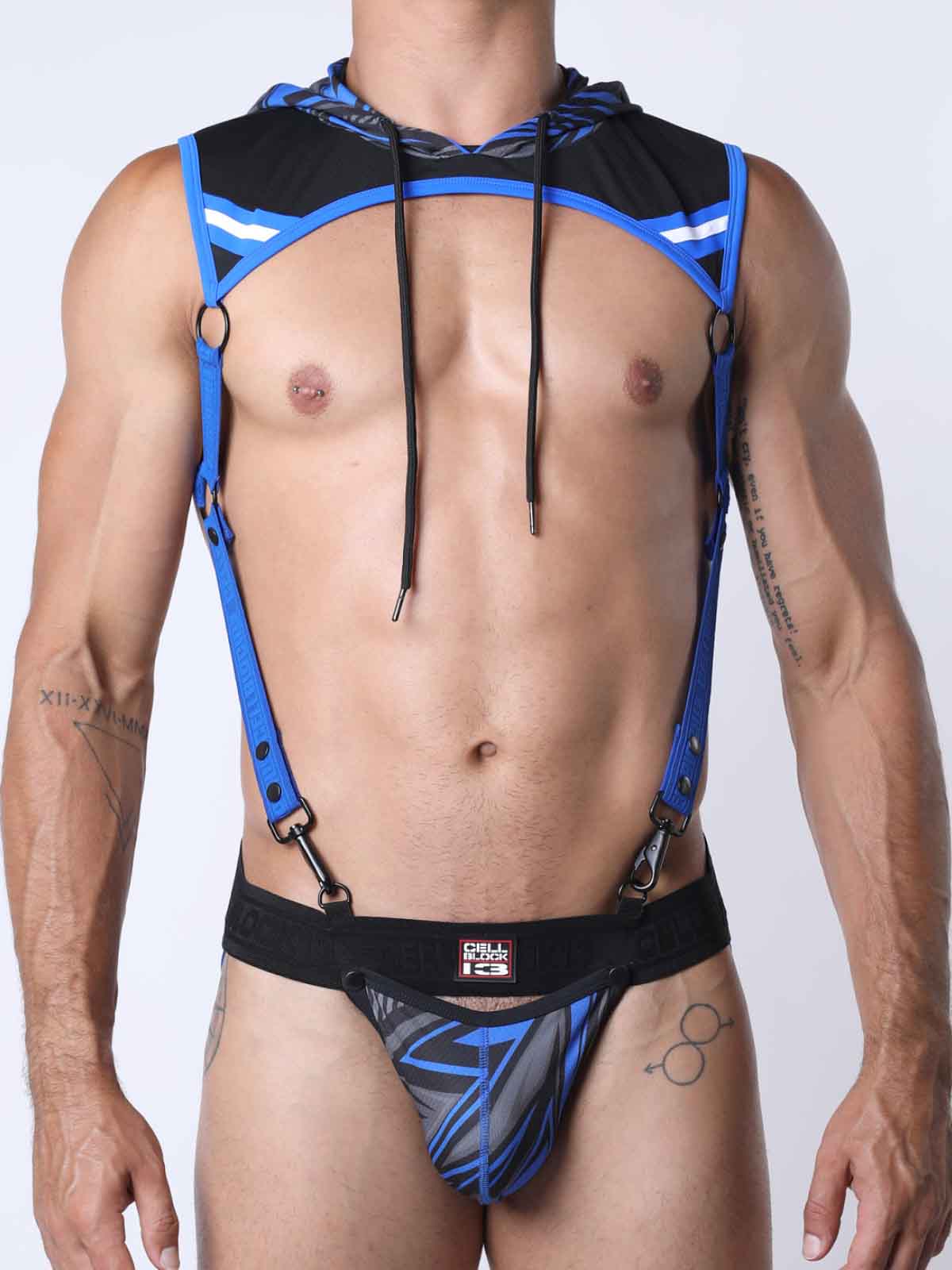 CELLBLOCK13 KENNEL CLUB LIGHTNING HOODIE HARNESS BLUE - FullKit.com