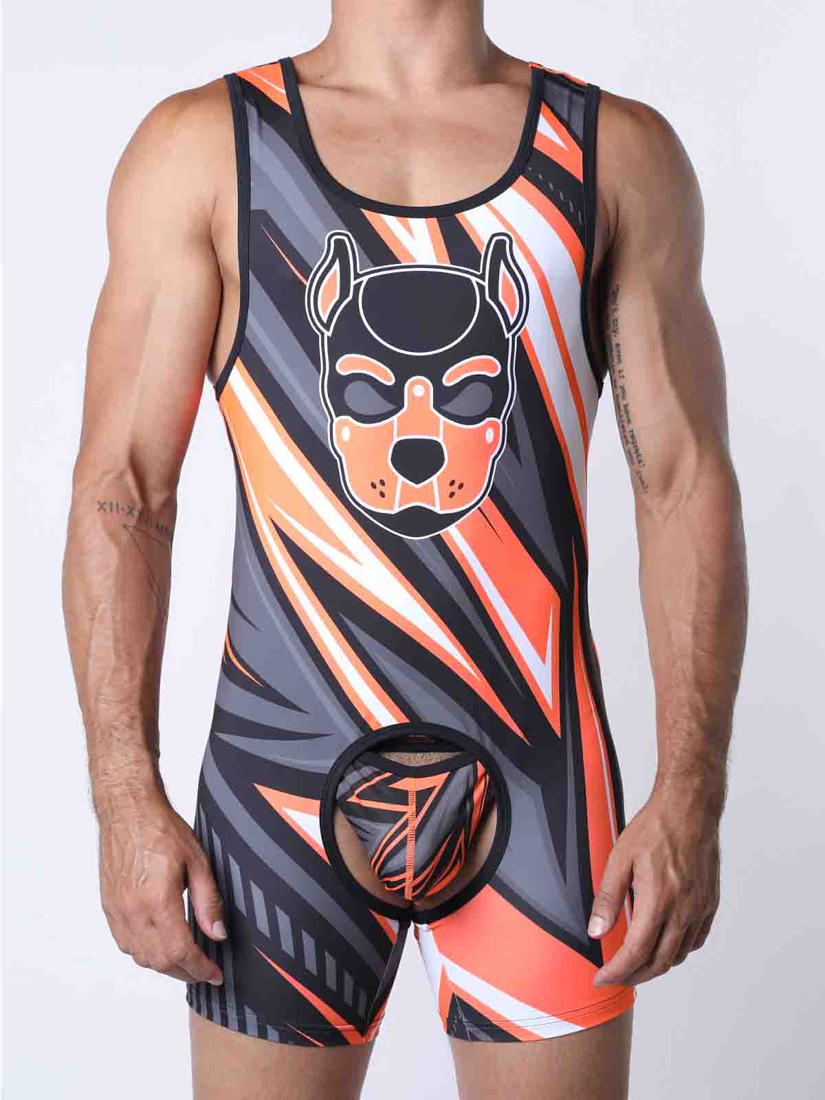 CELLBLOCK13 KENNEL CLUB LIGHTNING SINGLET ORANGE  - FullKit.com