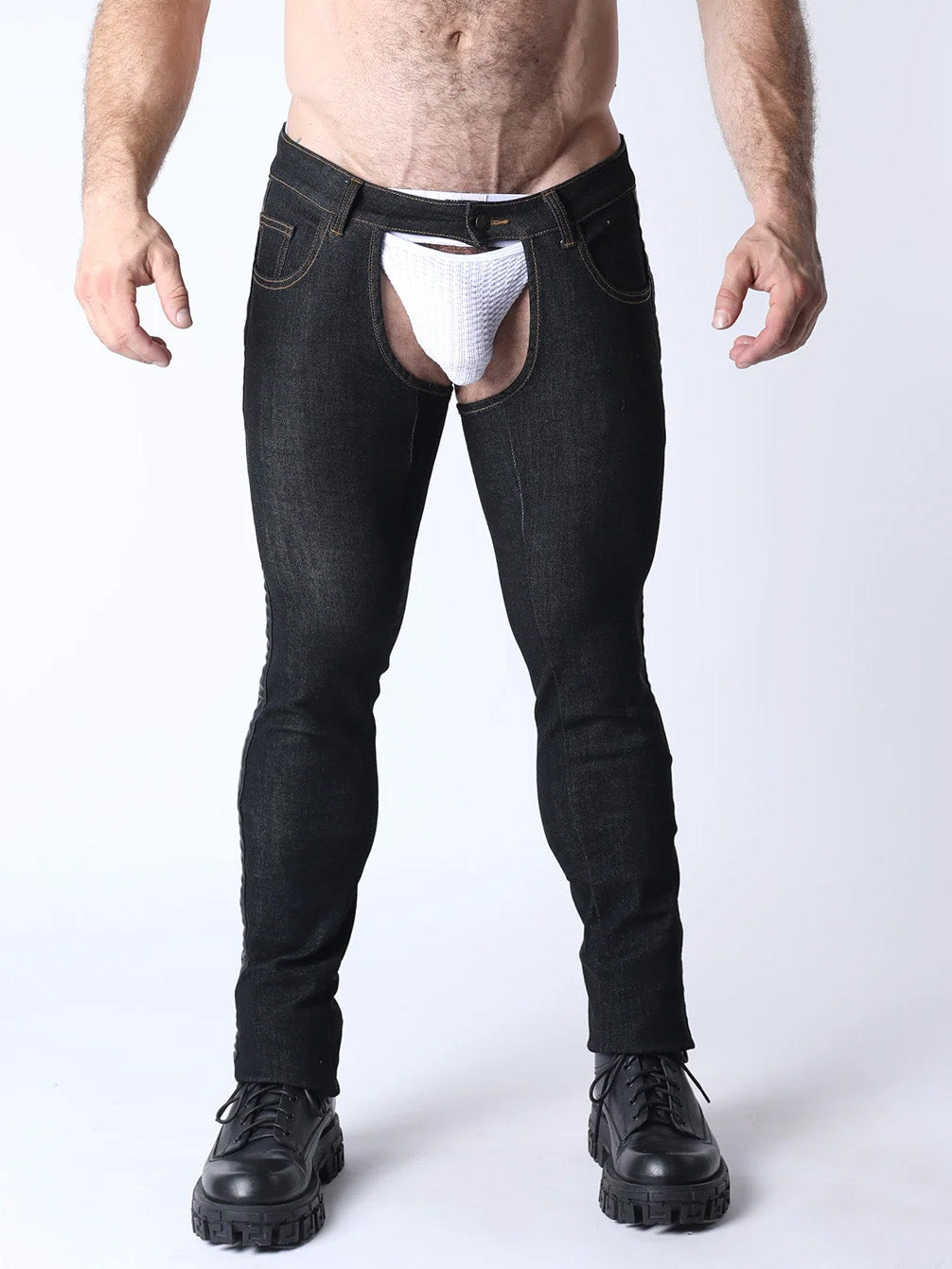 CELLBLOCK13 TERRY DENIM CHAP BLACK  - FullKit.com