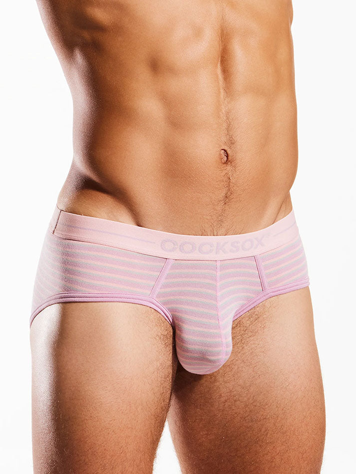 Cocksox CX76MD Striped Modal Sports Brief Aurora - Fullkit.com