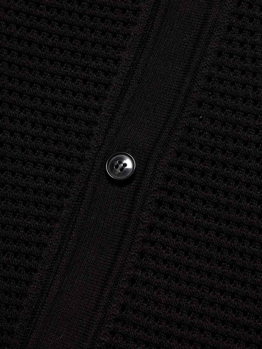 EIGHT X DOCKER KNIT BUTTON UP SHORT SLEEVE SHIRT BLACK - FullKit.com