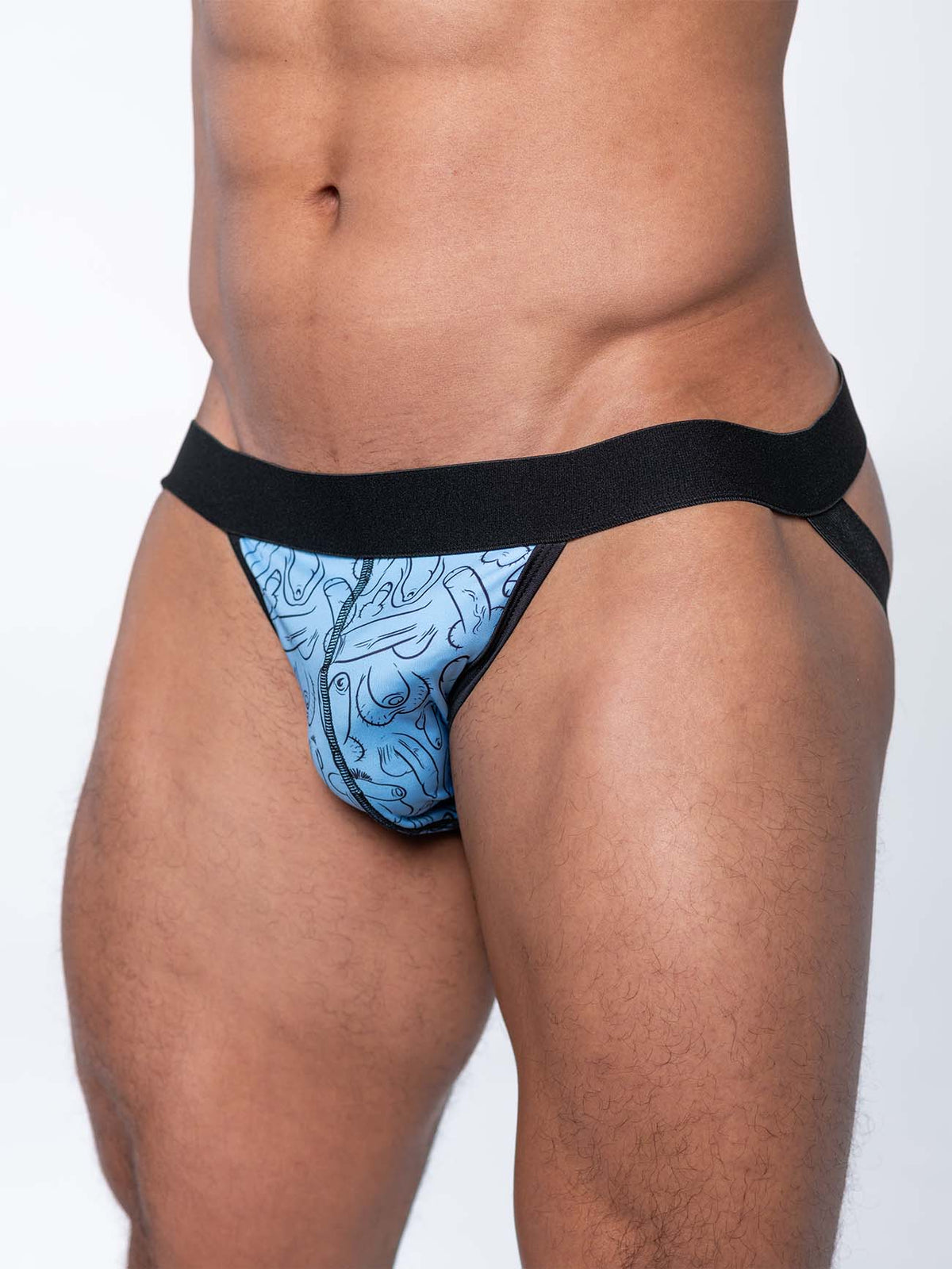 FK SPORT PENIS PRINT JOCK, BLUE/BLACK - FullKit.com