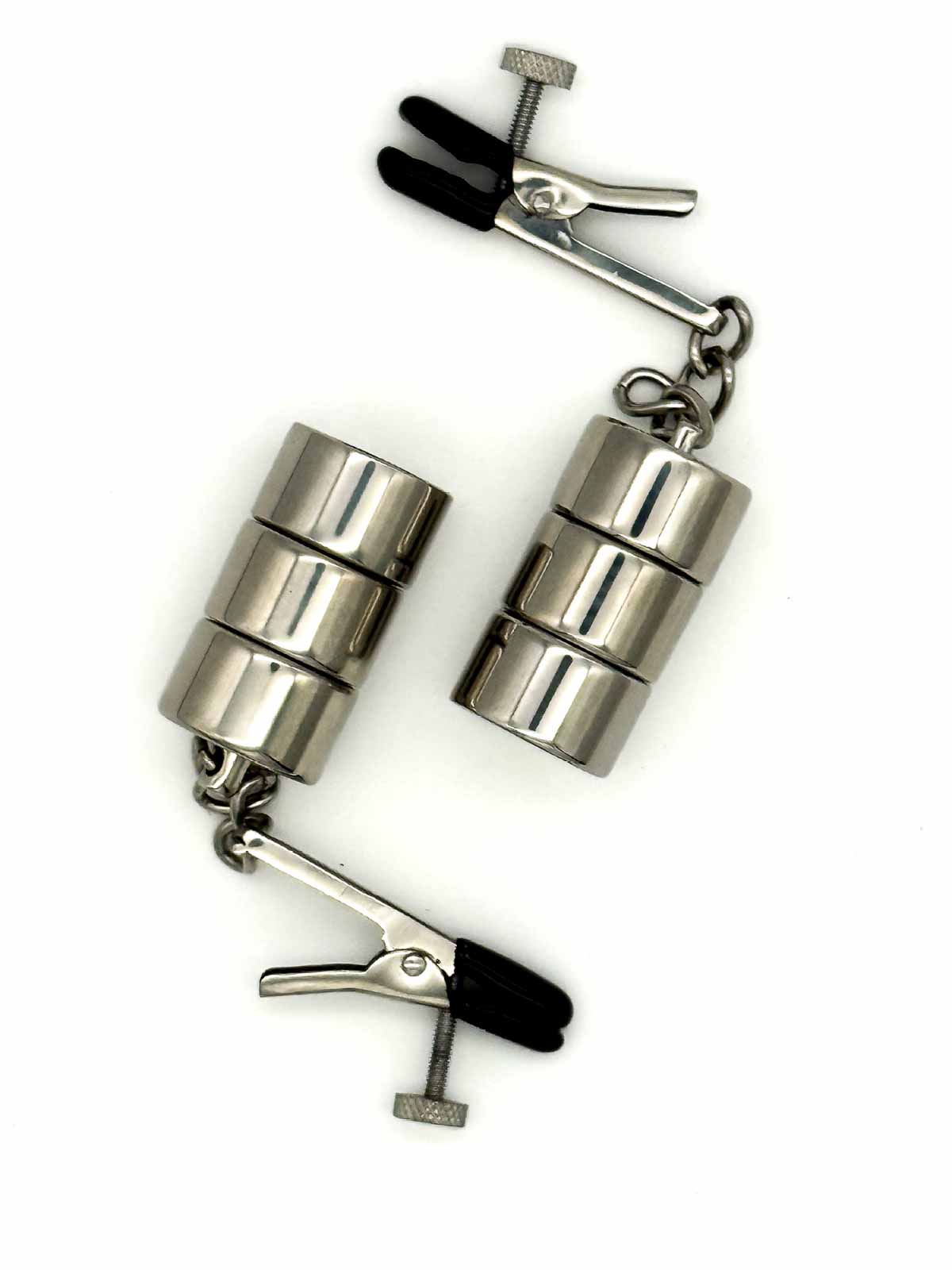 STAINLESS STEEL ADJUSTABLE NIPPLE CLAMPS W/WEIGHTS - FullKit.com