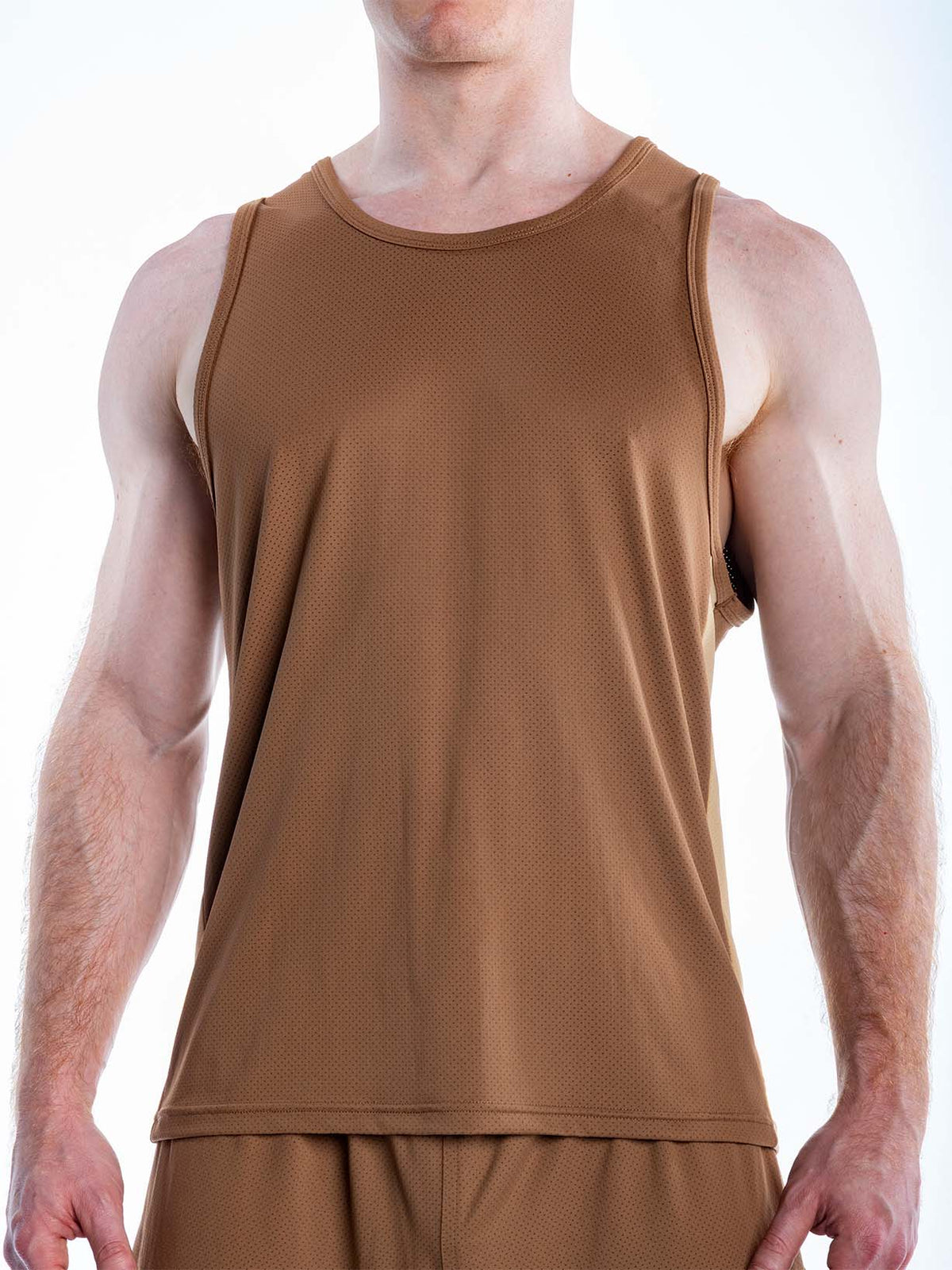 FK SPORT RACE POINT TANK TOP COCOA SANDSTONE - FULLKIT.COM