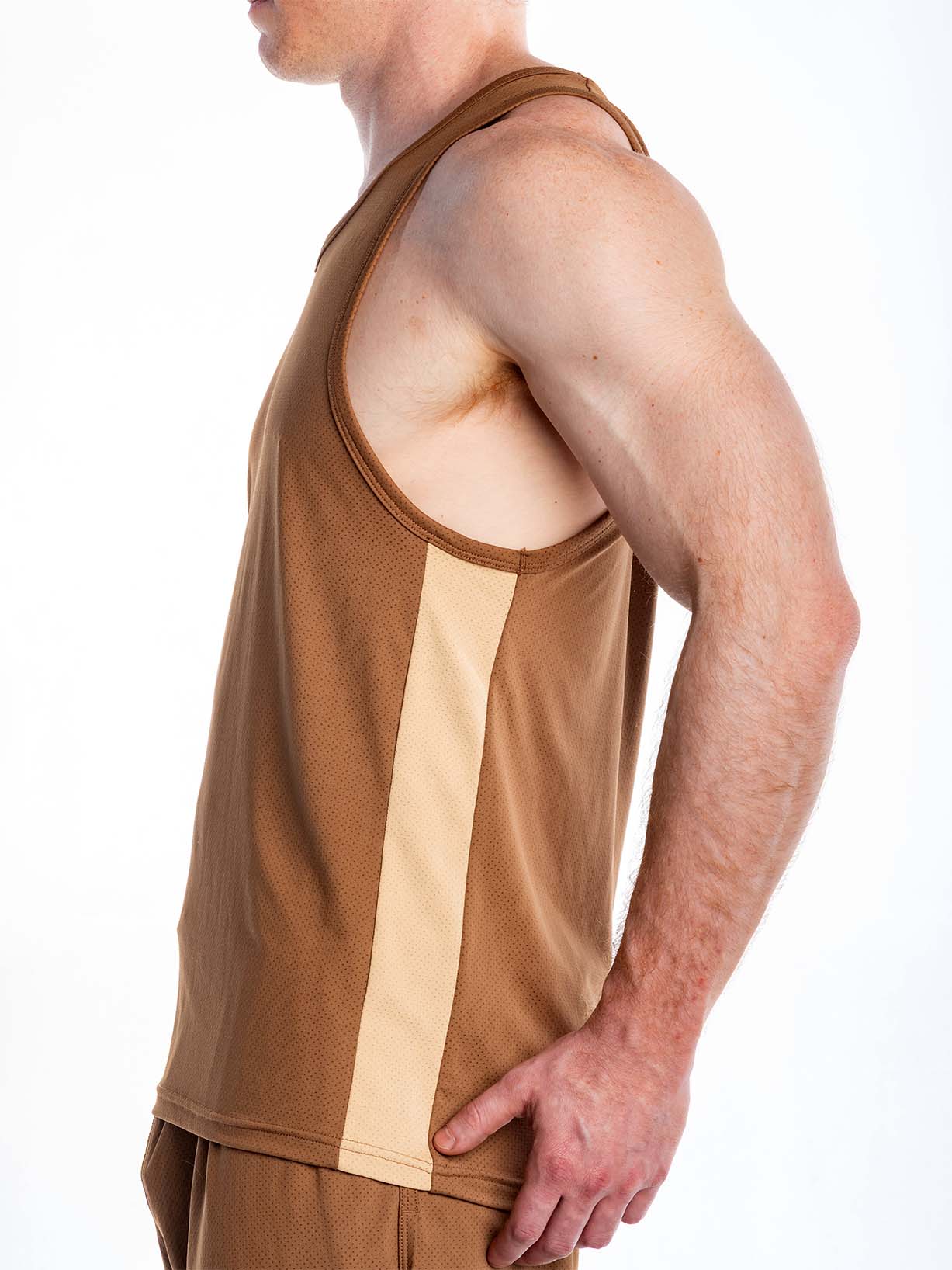 FK SPORT RACE POINT TANK TOP COCOA SANDSTONE - FULLKIT.COM
